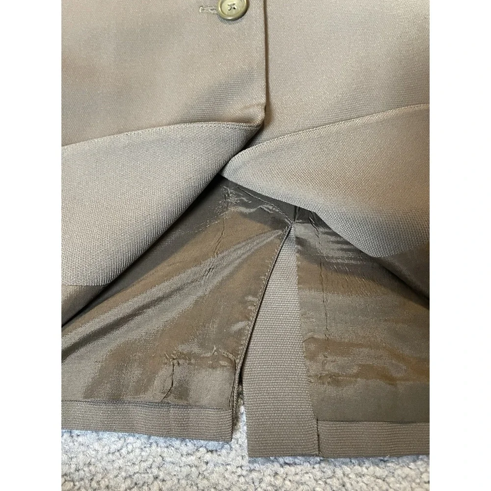 70s Rafaela 2Pc Tailored Pantsuit Womens Sz 6/8 Taupe Beige Career Business READ - Picture 9 of 16